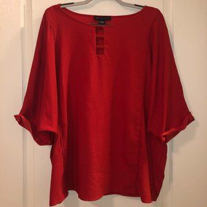 Joan Vass Burnt Orange Light Blouse